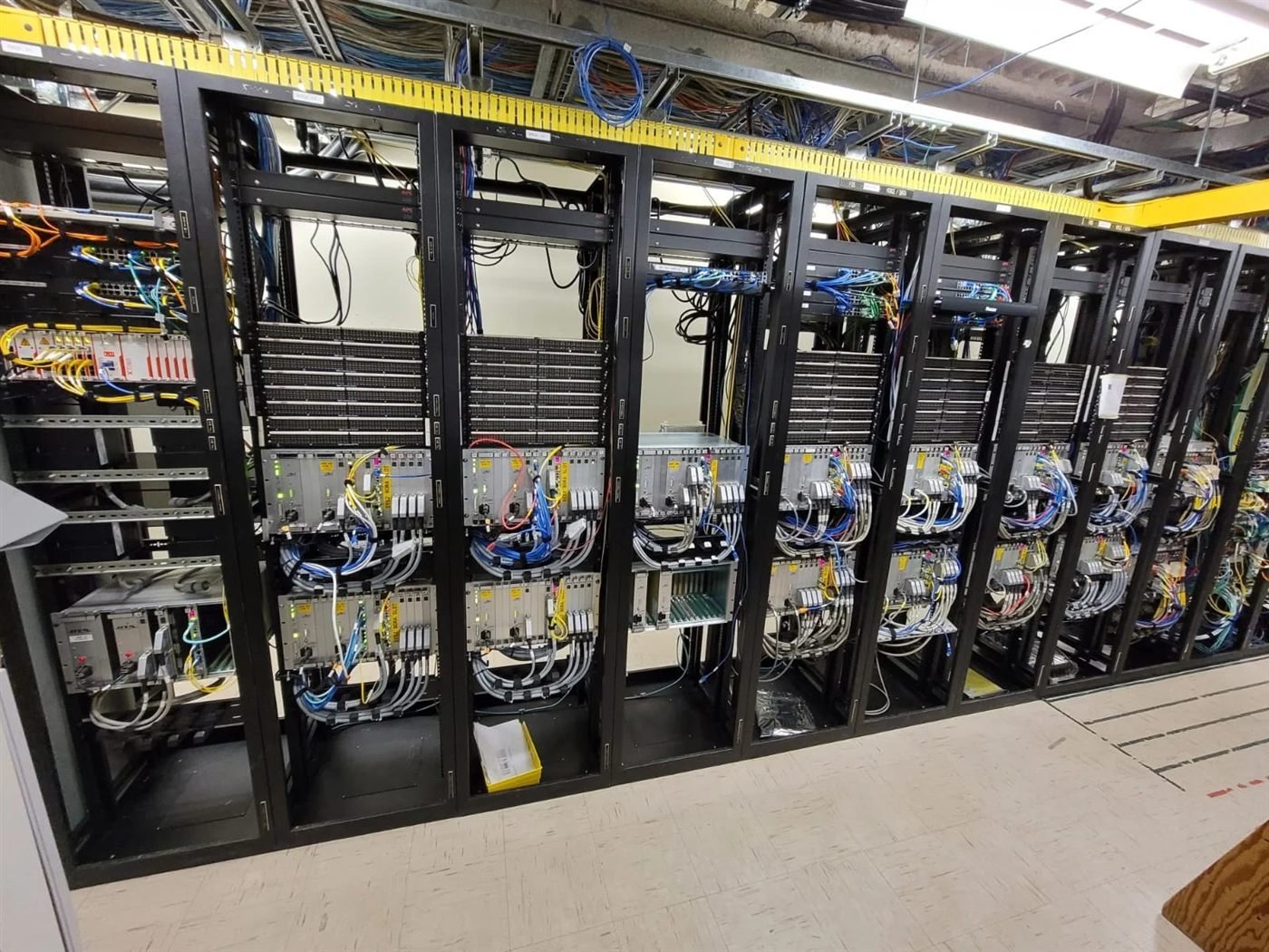 Server room racks and structured cabling built by XNC